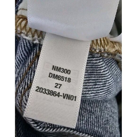 Madewell Slouchy Boyjean Blue Denim Cotton Med Wash Size 27 Straight Leg - Picture 9 of 11